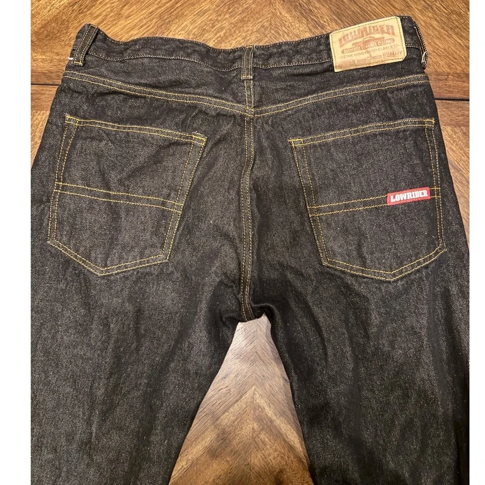 Lowrider Classic Dark Wash Denim Jeans Mens 36x30‎ Cotton Straight Leg |K1